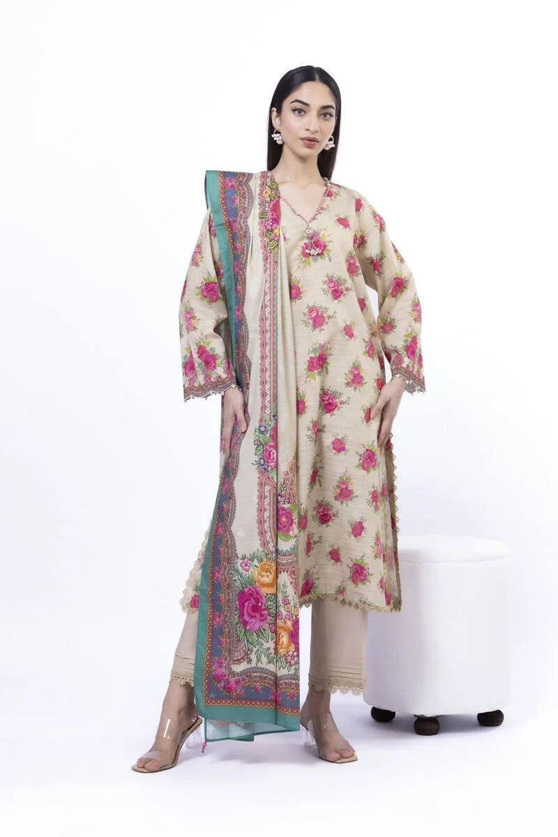 KHAADI | UNSTITCHED 3 PIECE PRINTED LAWN SUIT