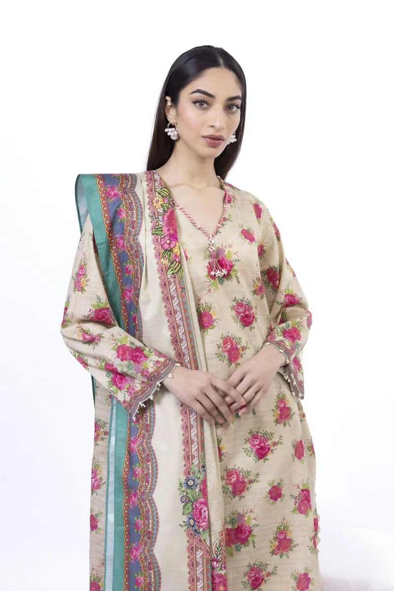 KHAADI | UNSTITCHED 3 PIECE PRINTED LAWN SUIT