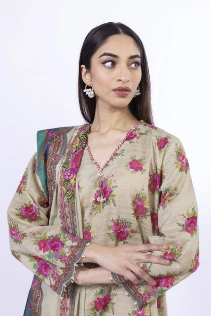 KHAADI | UNSTITCHED 3 PIECE PRINTED LAWN SUIT