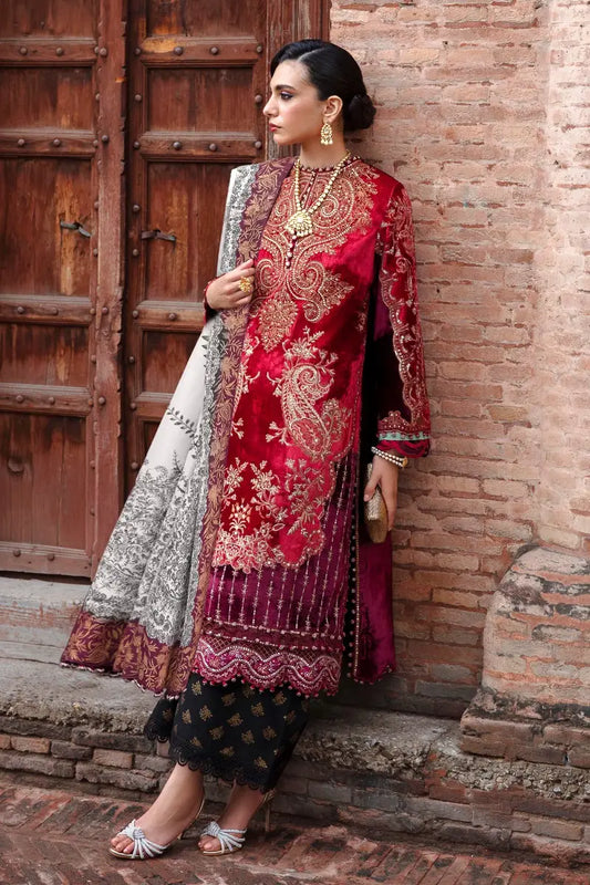 Sana Safinaz | Unstitched 3Pc Winter Luxury - Velvet | 04