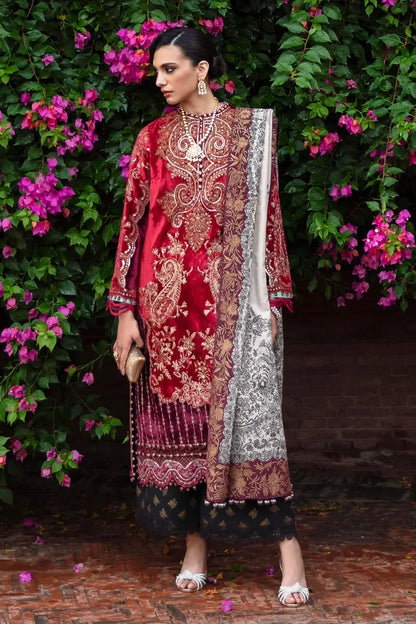 Sana Safinaz | Unstitched 3Pc Winter Luxury - Velvet | 04