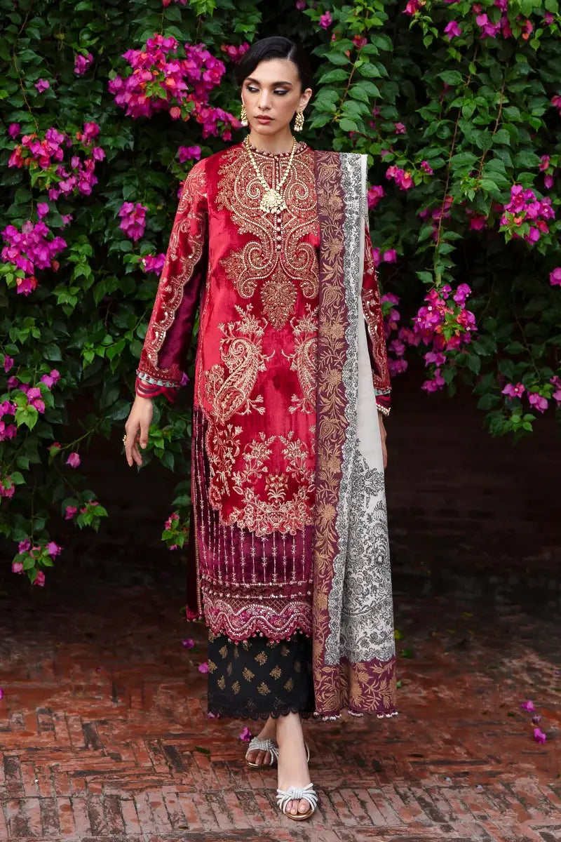 Sana Safinaz | Unstitched 3Pc Winter Luxury - Velvet | 04