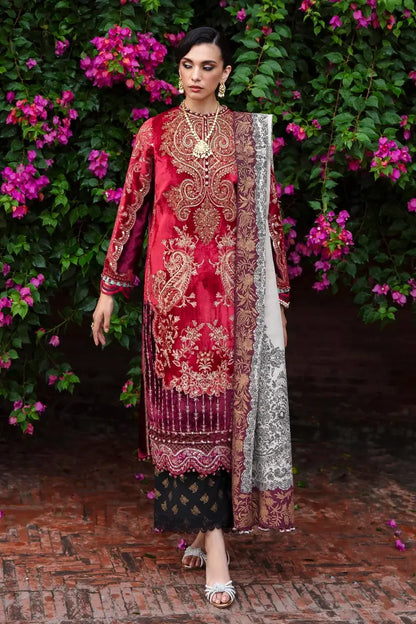 Sana Safinaz | Unstitched 3Pc Winter Luxury - Velvet | 04